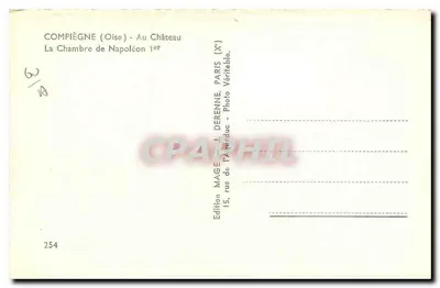 Compiègne (Oise) — W zamku — Pokój Napoleona I — Rewers