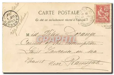 París - Fuente de Carpeaux — editor M. Dorange, número de serie no visible — Reverso