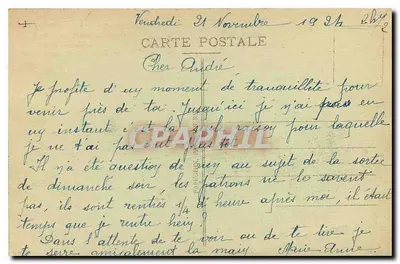 Paryż — Arc de Triomphe i Grob Nieznanego Żołnierza — A.P. — Rewers