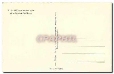 París - El Sagrado Corazón y el Paseo San Pedro — Ediciones O.P. París — Reverso