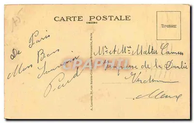 París — Basílica del Sagrado Corazón de Montmartre — Editor A. Leconte, París — Reverso