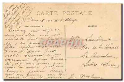 Jardim do Luxembourg — avenida central com estátua — editor anônimo, n° 153 — Verso