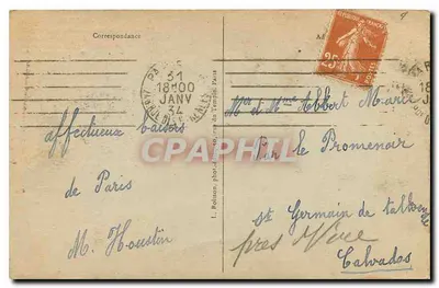 Arco di Trionfo del Carrousel — Parigi — editore L. Roisson, n°62 — Verso