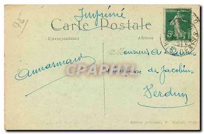 PARIS — El Panteón — E.M. 5009 — Reverso