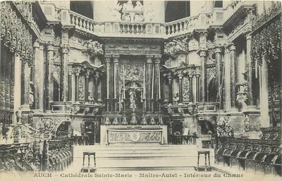 Auch - Catedral Santa Maria - Altar-mestre - Interior do Coro