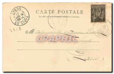 Zamek Bonnétable — Le Mans — wydawca J. B. — Rewers