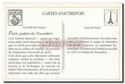 Parijs — Het Trocadéro — L.D. — Achterkant