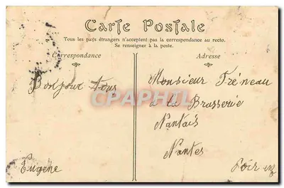 PARIS — Der Luxembourg-Garten, die Medici-Fontäne — Antike Ansichtskarte 116-G. — Rückseite