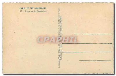 Place de la République — Parigi — Éditions d'Art GUY — Verso