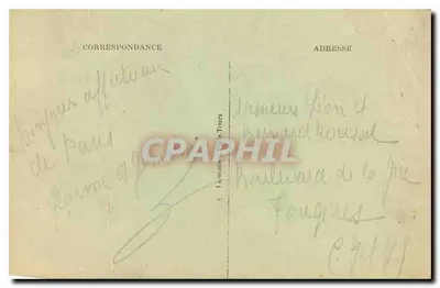 Paris — La Basilique du Sacré-Cœur — éditeur A.P. n° 311 — Verso