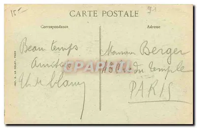Milly Pitoresca — A Roche Feuilletée — Coleção Paul Allorge, Montbéliard, Série E n°11 — Verso
