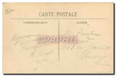Zamek w Pierrefonds (strona wschodnia) — widok panoramiczny — wydawca nieznany, nr serii 9 — Rewers
