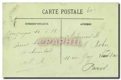 Compiègne — Zamek i tarasy — LL. — nr 98 — Rewers