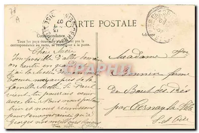 Basen Neptuna, Park w Versailles — widok z boku — wydawca E.I.D. n°186 — Rewers