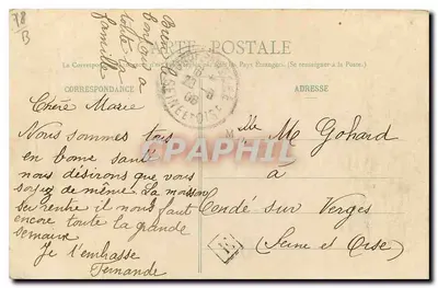 Rambouillet - L'Île des Roches et le Château — editore PF, n° 1602 — Verso