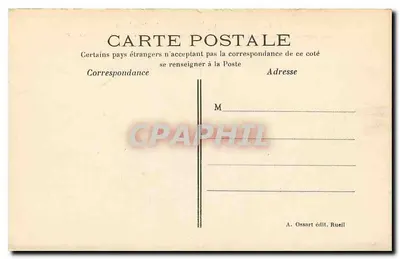 Rueil — Castelo de Malmaison — Antiga residência de Napoleão I e da Imperatriz Joséphine — Cour d'honneur — Verso