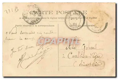 Zamek Luart — Le Mans — fototyp J. Bouveret — Rewers
