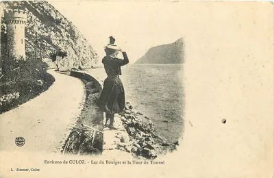 Environs de CULOZ - Lago do Bourget e a Torre do Tunel — L. Zimmer, Culoz