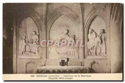 CEIGNAC (Aveyron) — Interior da Basílica Capela São José — n°429