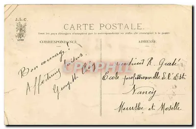 Vintage Postcard Paris Entrance to the Faculty of Medicine — Back
