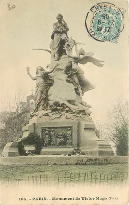 Paryż — Pomnik Victora Hugo (Czoło) — wydawca nie widoczny, numer seryjny 185