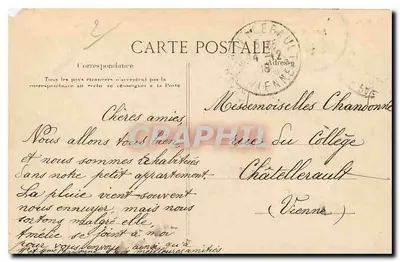 Staircase of the Palais de Justice — Paris — C. L. C. n° 474 — Back