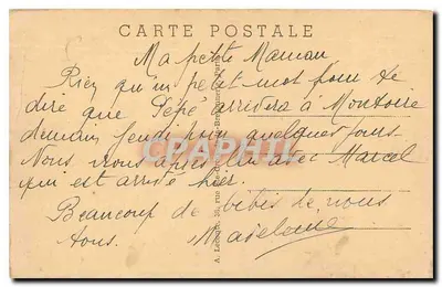 Paris — La Madeleine — A Igreja da Madeleine — A. Lecoufle, 33, rue de Grenelle, Paris — Verso