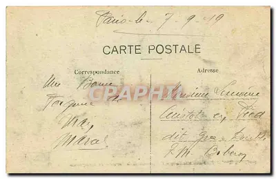 Paryż — panorama ku Passy — Ogólny widok mostu metra — C.M. — Rewers