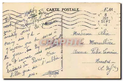 Museu de Cluny - A Porta de Entrada — Paris, editor A. Leconte, n° 120 — Verso