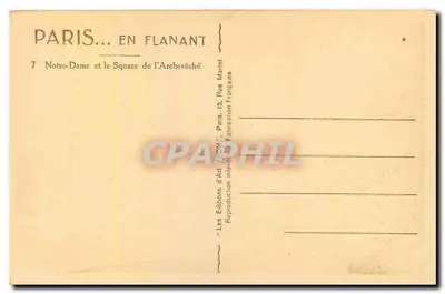 Notre-Dame w Paryżu — widok z Seiny — Les Éditions d'Art XVON, Paryż — Rewers