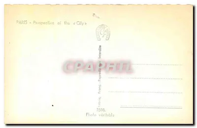 Paris - Perspective sur la Cité — Guingy, n°3508 — Verso