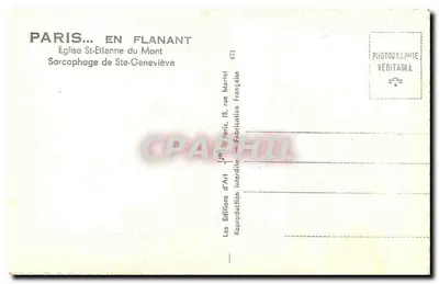 Sarcófago de Santa Geneviève — Igreja de Santa Geneviève do Monte — J. Von — Verso