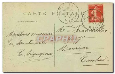 La Basílica del Sagrado Corazón y el Campanario — París (18° arr.) — C. M. n° 256 — Reverso