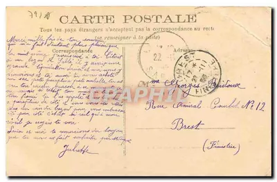 Castelo do Lude — Os Jardins — Sarthe — Foto J. B. Le Mans — Edit. Foucault, Le Mans — Verso