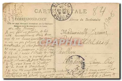 Awinion — Pałac Papieży — Wydawca E. Lacour, Marsylia, n° 158 — Rewers