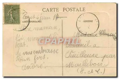 Castelo de Anet — Entrada principal — E.P. — n° 3608 — Verso