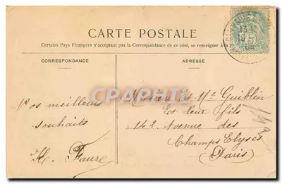 Palácio de Fontainebleau — Berceau do Rei de Roma — Editor A. T. G. Paris, n° 267 — Verso