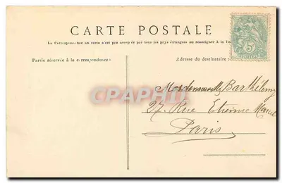 Palácio de Fontainebleau — O Batistério e os dois Hermes — Fototipia L. MÉNARD, Fontainebleau — Verso