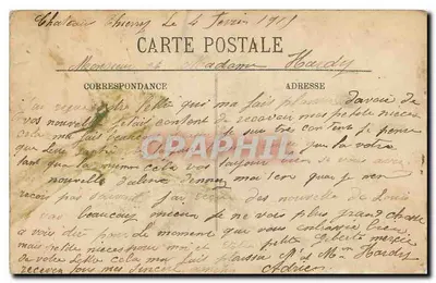 Castelo de Belle-Vue — Château-Thierry — Ehrhard Fot. n°468 — Verso