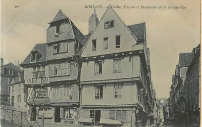Morlaix — Velhas Casas e Perspectiva da Grande-Rua — Paquettenrec