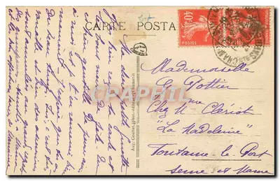 Chamonix - Mont Blanc — Widok z Flégère — wydawca Auc. Courlet, n° 329 A — Rewers