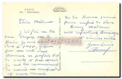Notre-Dame w Paryżu — widok z Seiny — Wydawnictwo Chantal — Rewers