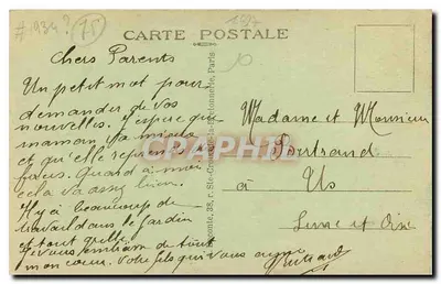 Paris — A Tumba do Soldado Desconhecido — A. L. — Verso