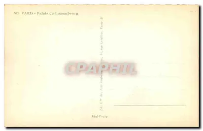 Pałac Luxembourg — figura lwia — wydawca Réal-Photo, nr 562 — Rewers