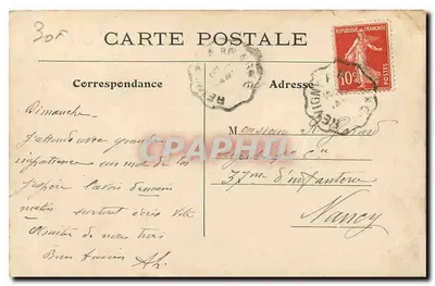 Velha Torre, datando de Felipe o Belo — 86, rua da Torre — L. J. & Cie, Angoulême-Paris — Verso