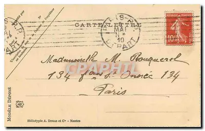 PARIS — Triumf Republiki, plac Tronu — Héliotypie A. Dugas et Cie - Nantes, n°36 — Rewers