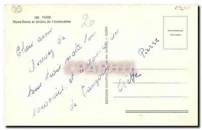 Nossa Senhora de Paris — Jardins do Arcebispo — Edições Chantal — Verso