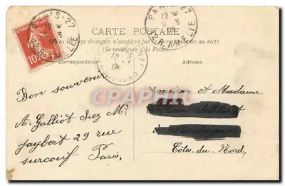 Cartolina d'epoca Paris Le Petit Palais — Verso