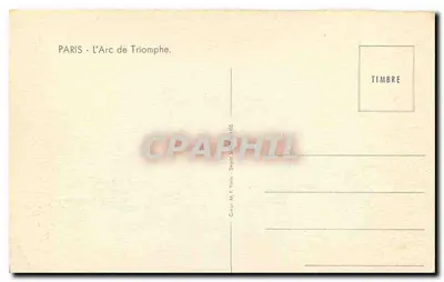 Paryż — Arc de Triomphe — widok panoramiczny — wydawca M. F. Frank, nr 105 — Rewers