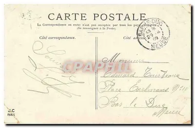 Parijs — De Basiliek van Montmartre — uitgever J.C. Paris — Achterkant